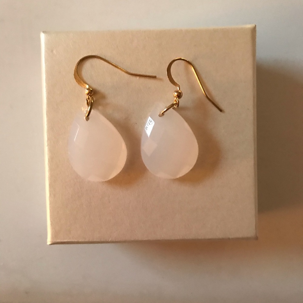White Drop Earrings